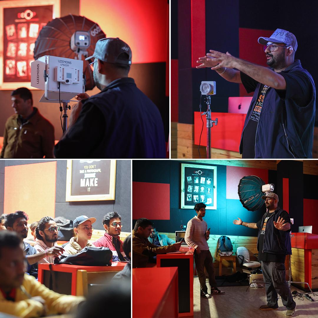 Professional photography lighting workshop at DCOP